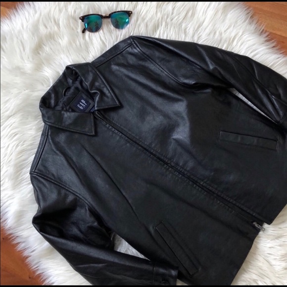 GAP Other - ⭐️GAP KIDS black leather jacket - kids large-BOYS